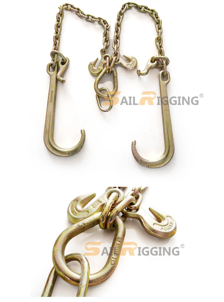 Wholesale Tow Tralier Chain Link Chain with Hooks Drag Chain